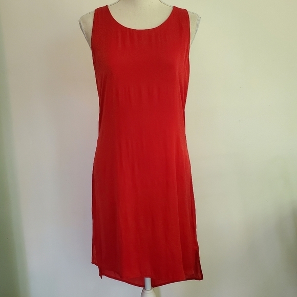 Trouve Twist Back Samba Red Slip Dress - Picture 2 of 9